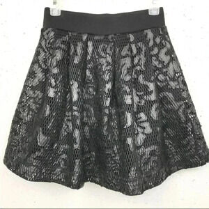 Express Faux Leather Mesh Skirt Black Size M​